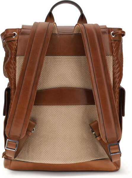 Rucsacuri Brunello Cucinelli Braided Calf City Backpack BRANDY Barbati (BM 19714478) 2