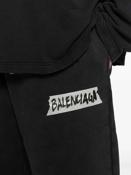 Pantaloni casual Balenciaga Masking Tape Baggy Trousers FADED WASHED BLACK Barbati (BM 19714484) 5
