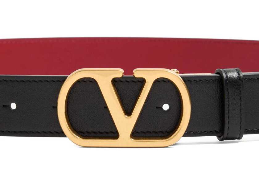 Curele Valentino Garavani VLogo Signature reversible Belt NERO/ROSSO V Femei (BM 19714490) 3
