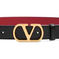 Curele Valentino Garavani Dama - Curele Valentino Garavani VLogo Signature reversible Belt NERO/ROSSO V Femei (BM 19714490) - B-mall.ro