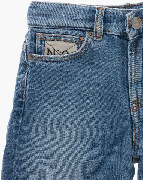 Pantaloni scurti N21 Kids Denim Shorts With Fringed Hems Blue Baieti (BM 19714538) 2