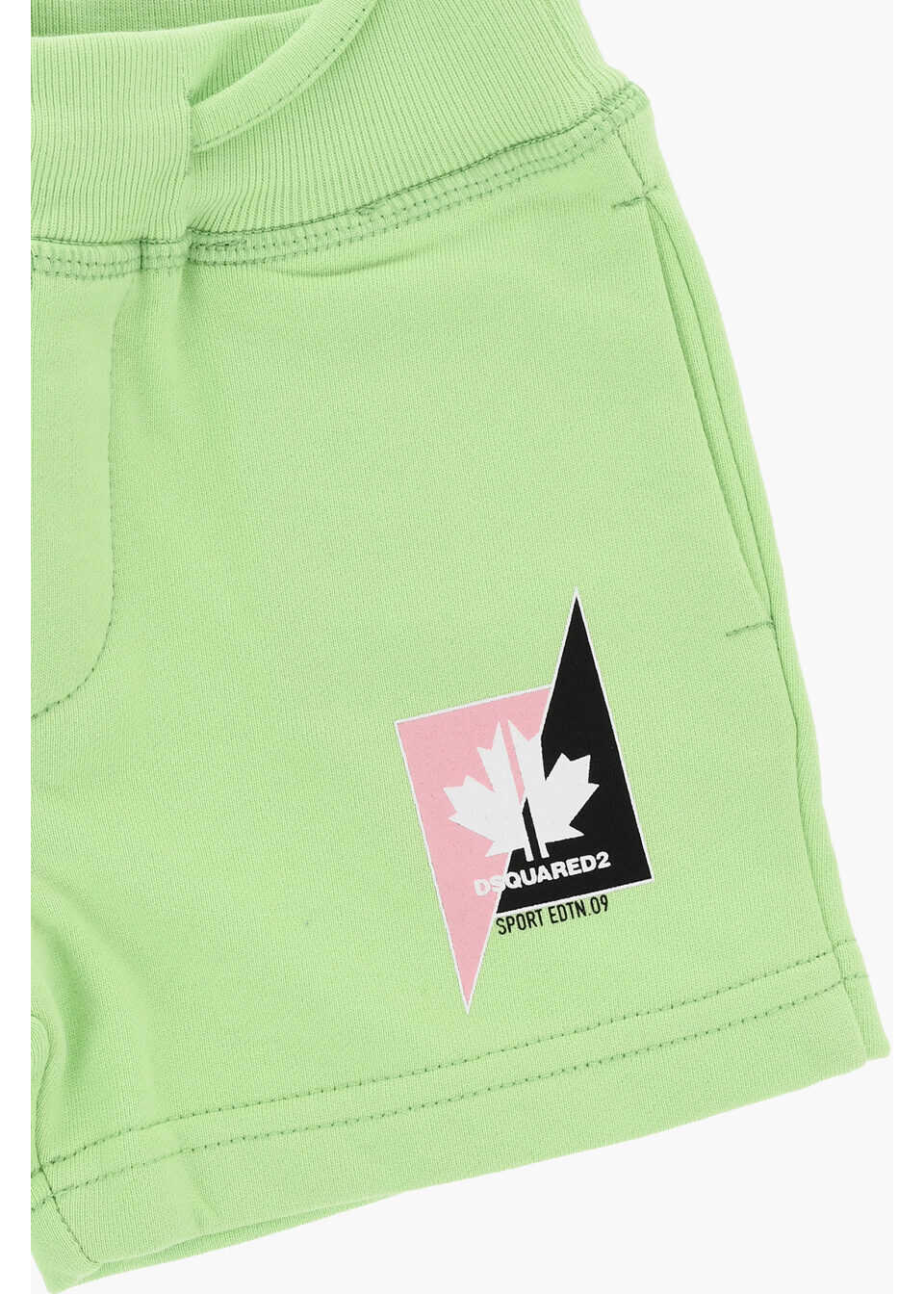 Pantaloni scurti DSQUARED2 Brushed Cotton Shorts With Elastic Waistband Green Baieti (BM 19714541) 3