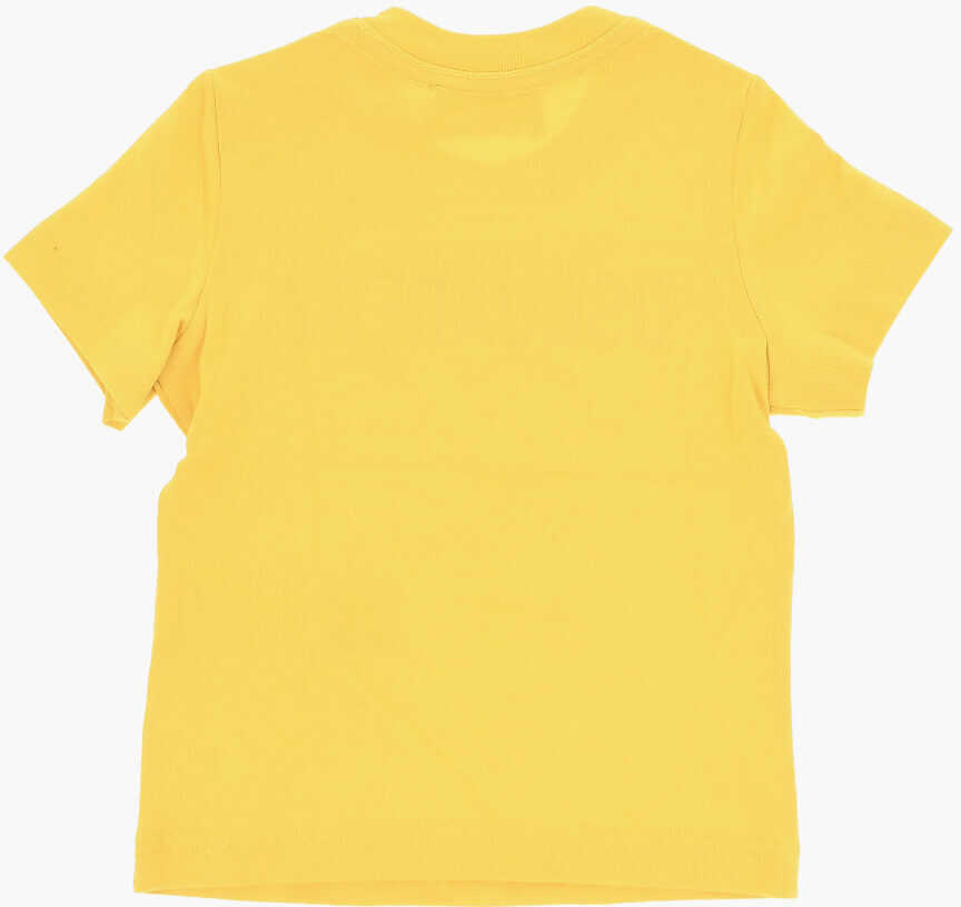 Tricouri DSQUARED2 Solid Color T-Shirt With Contrasting Logo Yellow Baieti (BM 19714544) 3