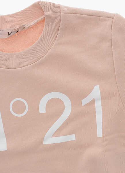 Bluze de trening N21 Kids Brushed Cotton Crew Neck Sweatshirt With Printed Logo Pink Baieti (BM 19714553) 2