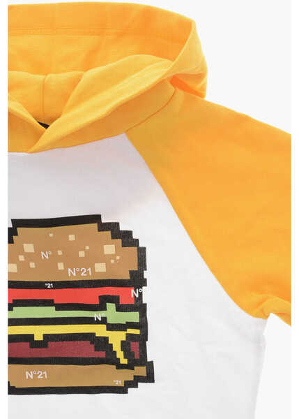 Bluze de trening N21 Kids Two Tone Cotton Hamburger Hoodie Yellow Baieti (BM 19714559) 2
