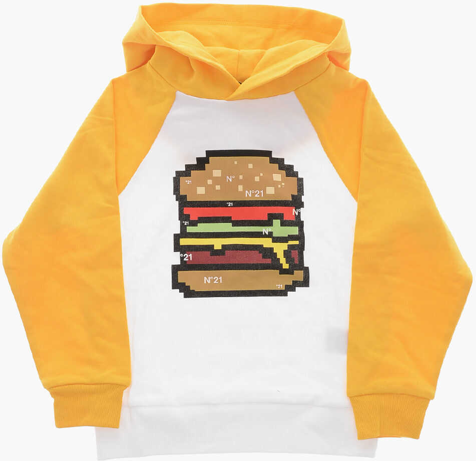 Bluze de trening N21 Kids Two Tone Cotton Hamburger Hoodie Yellow Baieti (BM 19714559) 1
