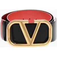 Curele Leather Belt With Gold Finish Maxi Buckle 70Mm Femei