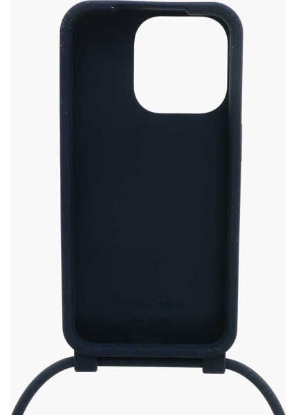 Huse mobil & tablete Bottega Veneta Silicone 15 Pro Iphone Case With Neck Strap Midnight Blue Barbati (BM 19714568) 3