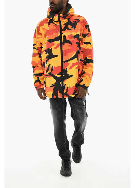 Geci Parka DSQUARED2 Camouflage Nylon Jacket With Hood Multicolor Barbati (BM 19714571) 4