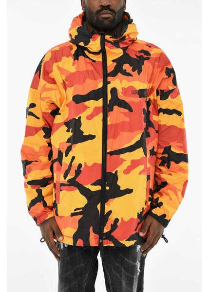 Geci Parka DSQUARED2 Camouflage Nylon Jacket With Hood Multicolor Barbati (BM 19714571) 1