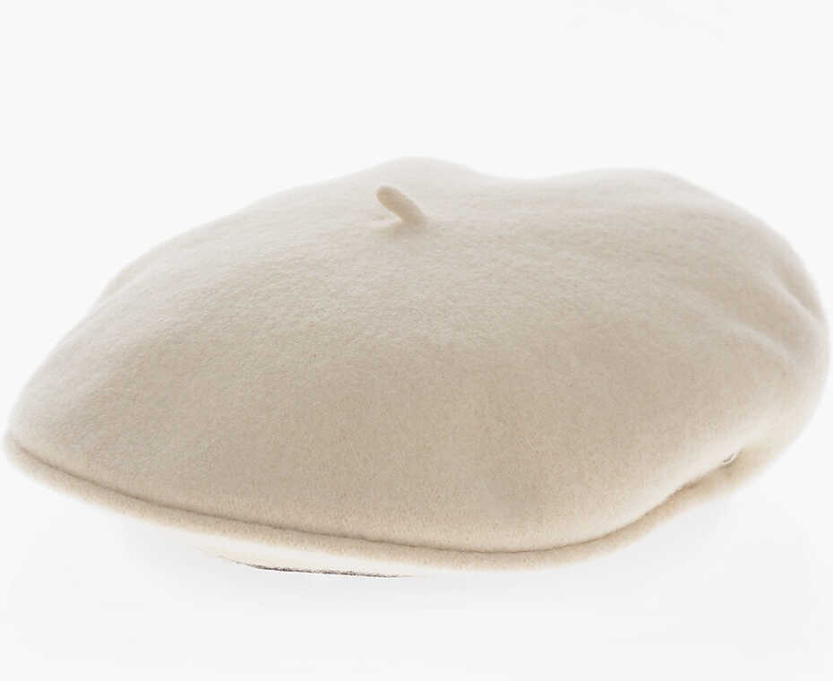 Caciuli MARINE SERRE Embroidered Logo Basque Hat White Femei (BM 19714586) 2