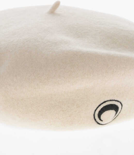 Caciuli MARINE SERRE Embroidered Logo Basque Hat White Femei (BM 19714586) 3