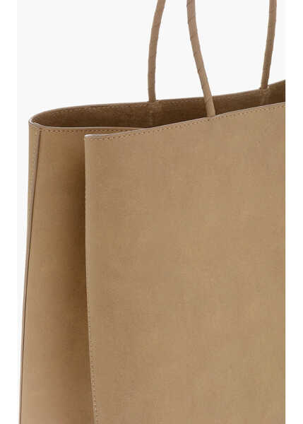 Genti de mana Bottega Veneta Solid Color Leather Maxi Tote Bag Brown Femei (BM 19714589) 3