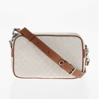 Genti tip postas Braided Leather Crossbody Bag With Contrasting Trims Barbati