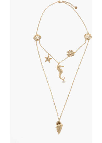 Coliere Dior Long Double-Strand Necklace With Marine Charms Gold Femei (BM 19714601) 1