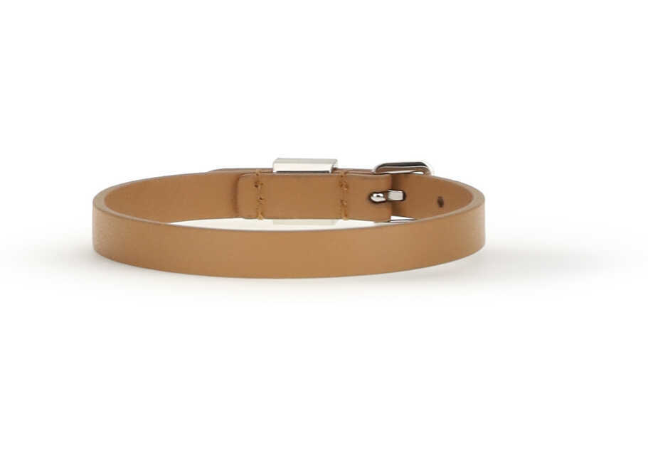 Bratari Valentino Garavani Leather Bracelet with a single Rockstud NATURAL CAMEL Barbati (BM 19714634) 2