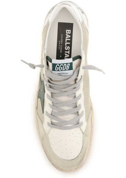 Sneakers Golden Goose Brand Ball Star Sneakers WHITE MILK/MARBLE/GREEN/SILVER/WHITE Barbati (BM 19714637) 4