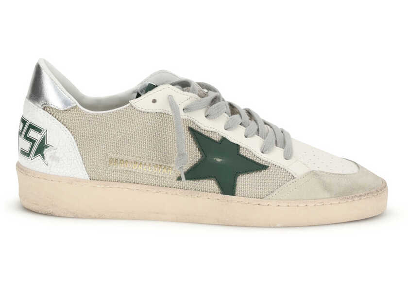 Sneakers Golden Goose Brand Ball Star Sneakers WHITE MILK/MARBLE/GREEN/SILVER/WHITE Barbati (BM 19714637) 1