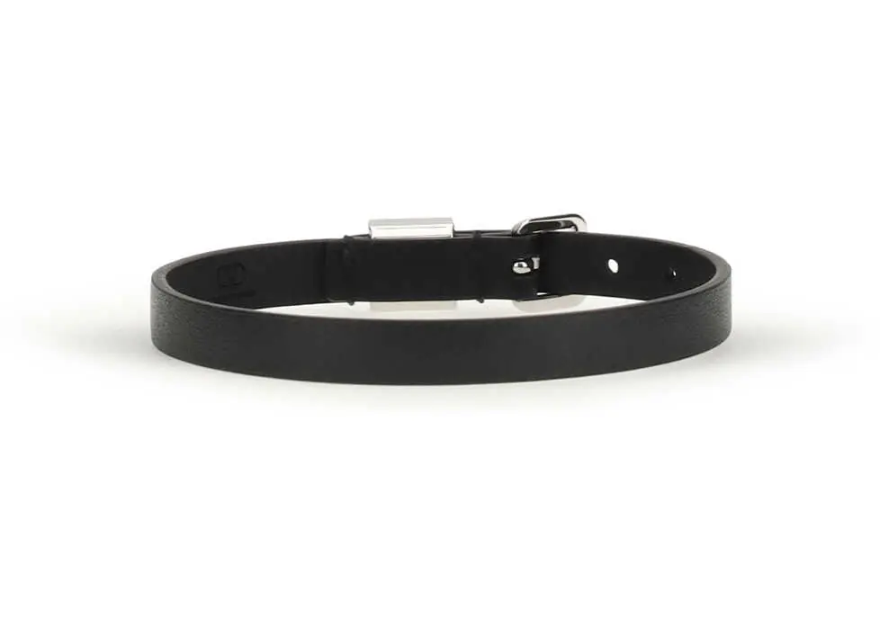 Bratari Valentino Garavani Leather Bracelet with a single Rockstud NERO Barbati (BM 19714643) 2