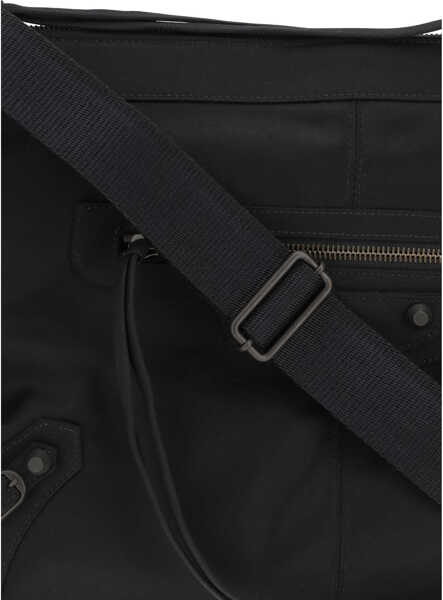 Genti de mana Balenciaga Le City Moto medium Shoulder Bag BLACK Barbati (BM 19714667) 4