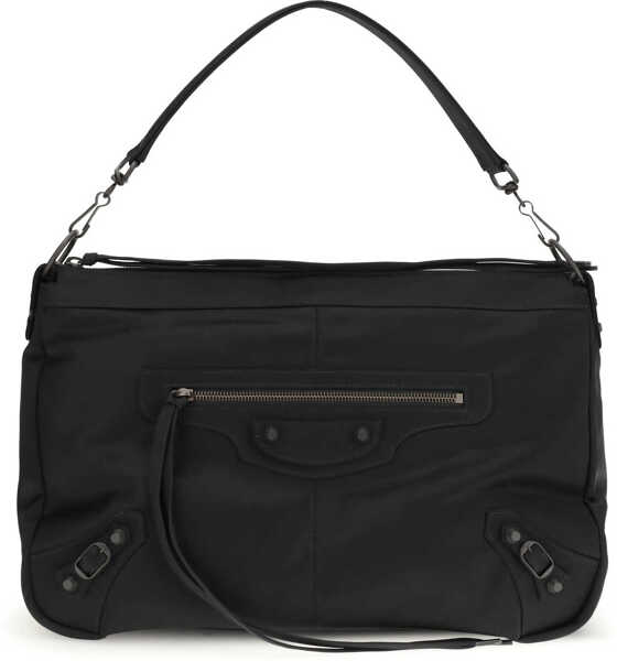 Genti de mana Balenciaga Le City Moto medium Shoulder Bag BLACK Barbati (BM 19714667) 1
