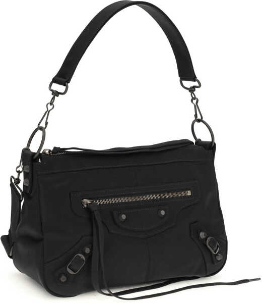 Genti de mana Balenciaga Le City Moto small Shoulder Bag BLACK Barbati (BM 19714673) 2