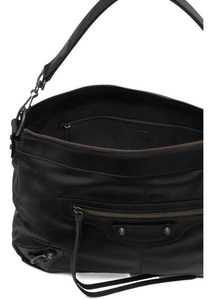 Genti de mana Balenciaga Le City Moto small Shoulder Bag BLACK Barbati (BM 19714673) 5