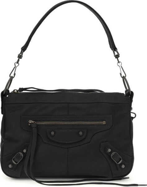 Genti de mana Balenciaga Le City Moto small Shoulder Bag BLACK Barbati (BM 19714673) 1