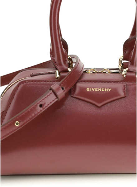 Genti de mana Givenchy Antigona East-West mini Handbag BURGUNDY Femei (BM 19714685) 4