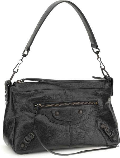 Genti de mana Balenciaga City Moto small Shoulder Bag BLACK Barbati (BM 19714688) 2