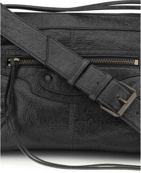 Genti de mana Balenciaga City Moto small Shoulder Bag BLACK Barbati (BM 19714688) 4