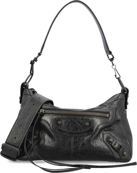 Genti de mana Balenciaga City Moto small Shoulder Bag BLACK Barbati (BM 19714688) 1