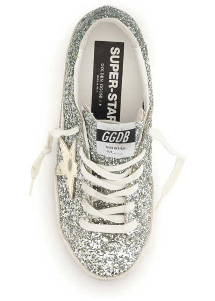 Sneakers Golden Goose Super-Star glitter Sneakers PLATINUM/GREEN Femei (BM 19714700) 4