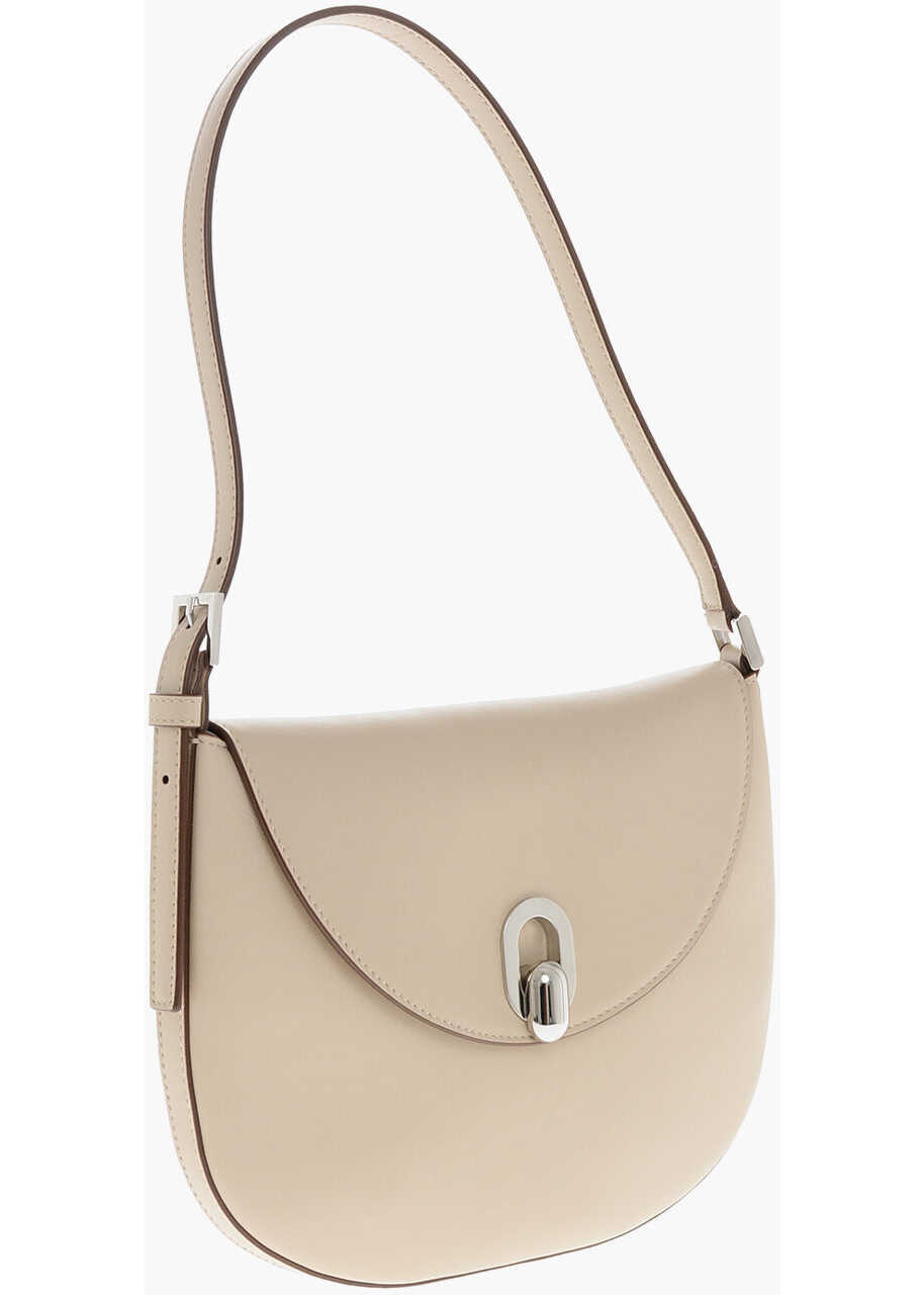 Genti de umar SAVETTE Leather Hobo Bag White Femei (BM 19714730) 3