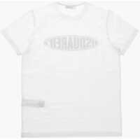Imbracaminte DSQUARED2 pentru Baieti pagina 3 - Tricouri DSQUARED2 Crew Neck Relax Cotton T-Shirt White Baieti (BM 19714736) - B-mall.ro