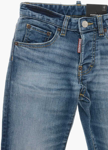 Blugi drepti DSQUARED2 Visible Stitching Stanislav Jeans Blue Baieti (BM 19714748) 2