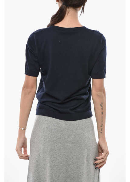 Pulovere Max Mara Crew Neck Acri Short-Sleeved Sweater Blue Femei (BM 19714751) 2