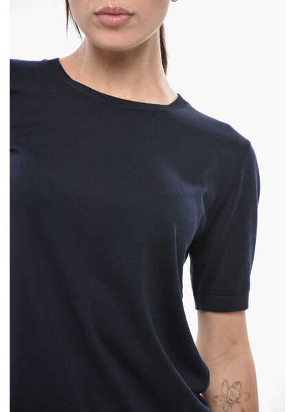 Pulovere Max Mara Crew Neck Acri Short-Sleeved Sweater Blue Femei (BM 19714751) 3