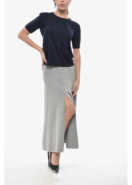 Pulovere Max Mara Crew Neck Acri Short-Sleeved Sweater Blue Femei (BM 19714751) 4