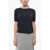 Max Mara Crew Neck Acri Short-Sleeved Sweater Blue