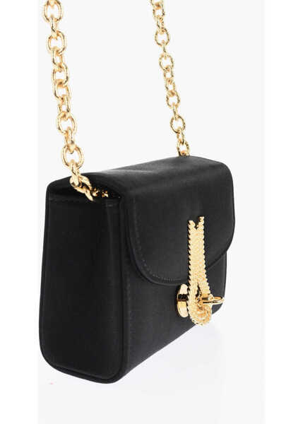 Genti mini Amato Daniele Satin Queen Micro Mini Bag With Chain Strap Black Femei (BM 19714754) 3