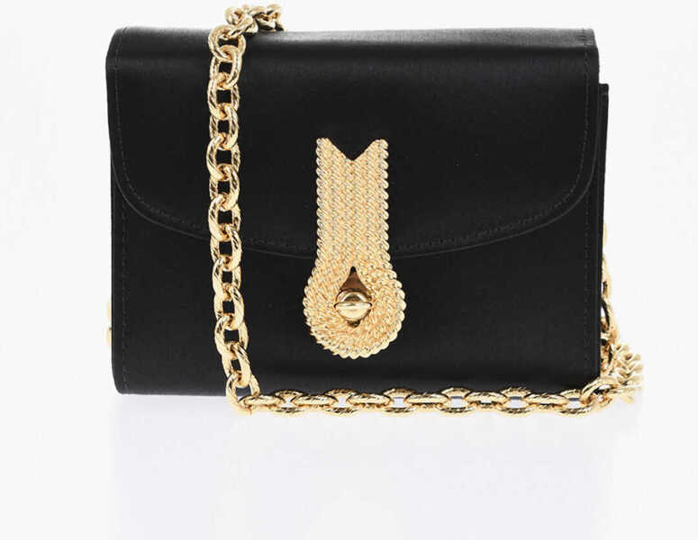 Genti mini Amato Daniele Satin Queen Micro Mini Bag With Chain Strap Black Femei (BM 19714754) 1