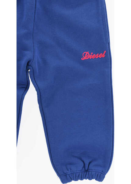 Pantaloni de trening Diesel Cotton Joggers With Velvet Logo Blue Baieti (BM 19714760) 3