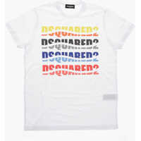 Tricouri Crew Neck Cotton T-Shirt With Printed Logo Baieti