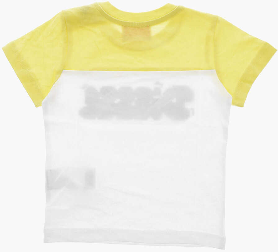 Tricouri Diesel Cotton Lab T-Shirt With Printed Logo White Baieti (BM 19714766) 3