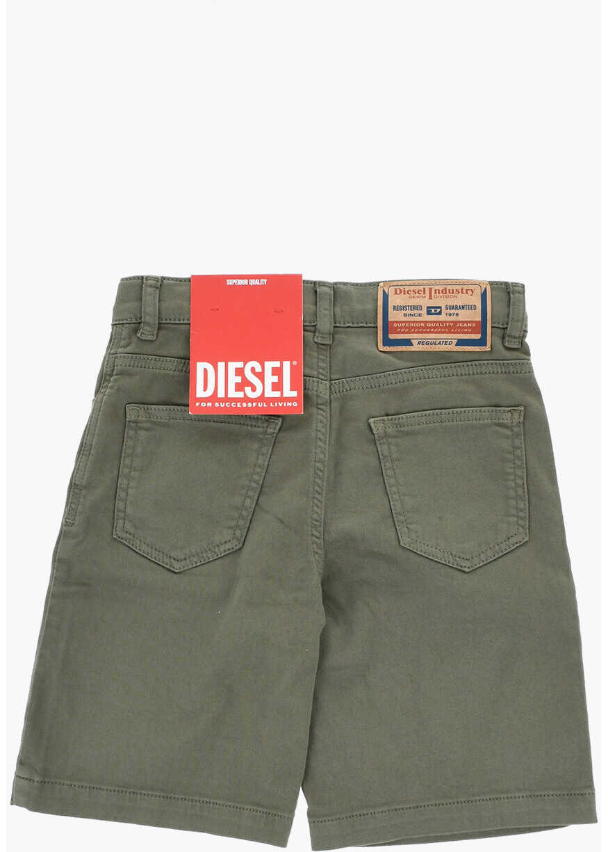 Pantaloni scurti Diesel Cotton Stretch D-Macs-Sh Shorts Green Baieti (BM 19714772) 3