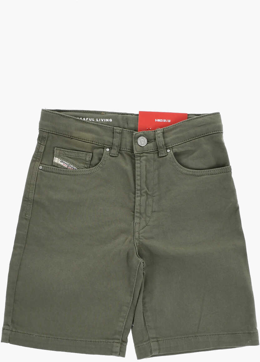 Pantaloni scurti Diesel Cotton Stretch D-Macs-Sh Shorts Green Baieti (BM 19714772) 1