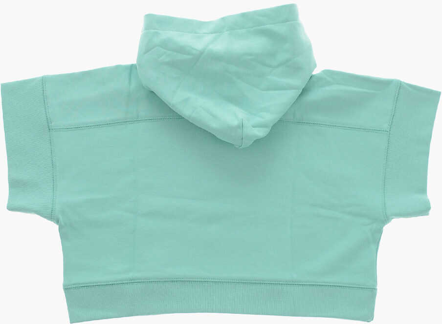 Bluze de trening DSQUARED2 Short-Sleeved Cropped Fit Hoodie Light Blue Baieti (BM 19714775) 3