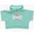 DSQUARED2 Short-Sleeved Cropped Fit Hoodie Light Blue