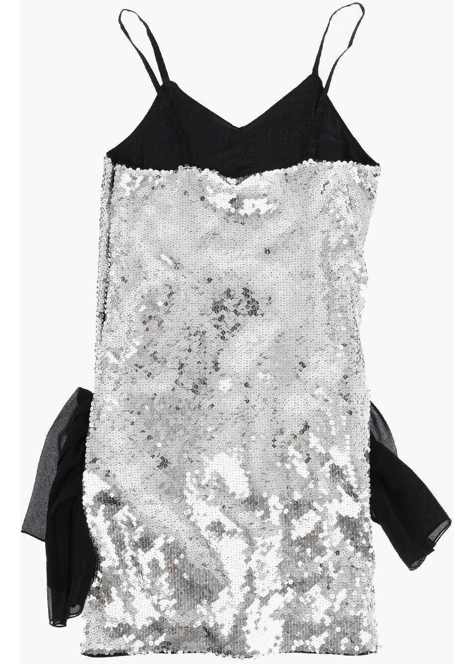 Rochii DSQUARED2 Sequined Dress With Draped Sash Silver Fete (BM 19714787) 3